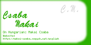 csaba makai business card